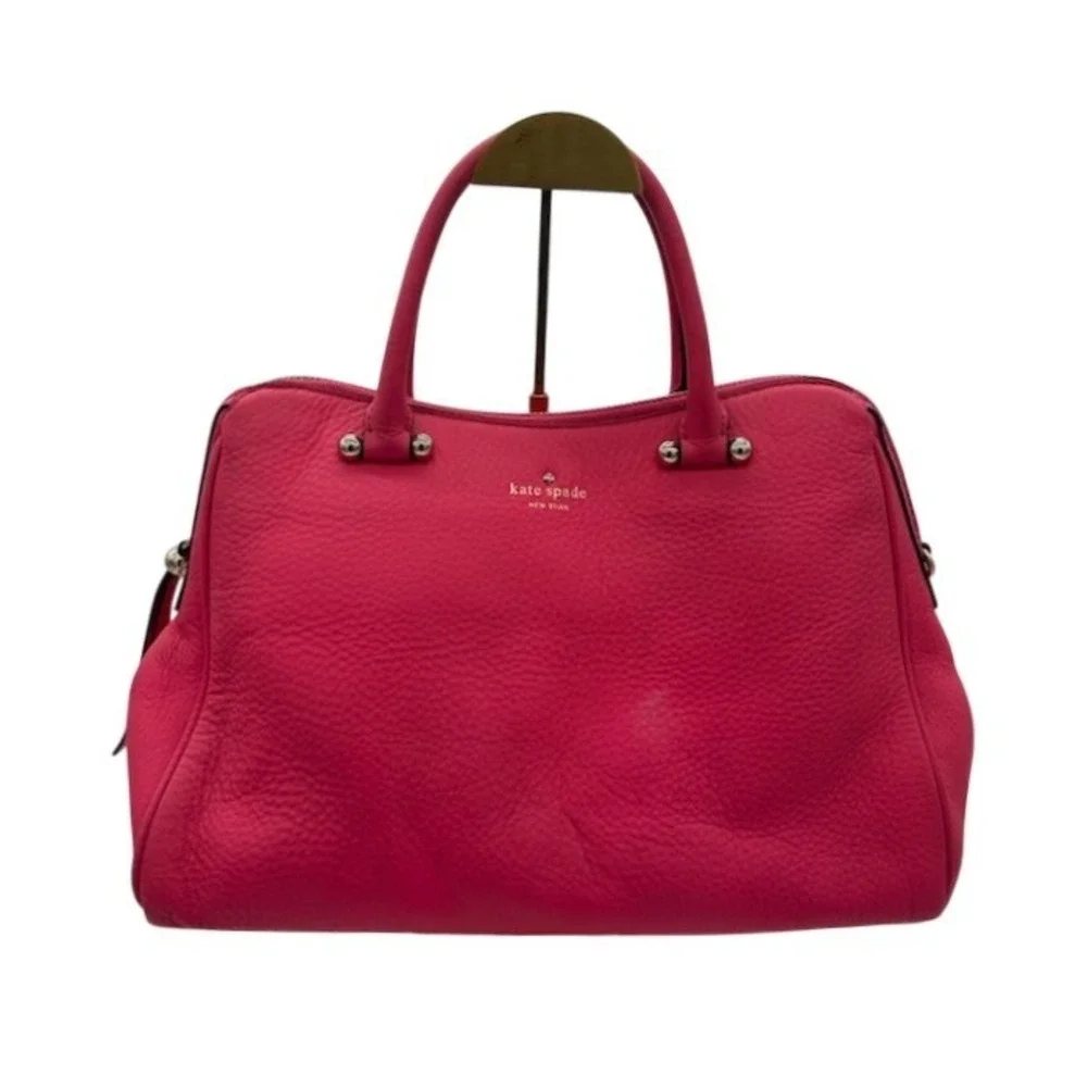 Kate Spade Satchel Bag Women's Pink Pebbled Leather Crossbody Purse